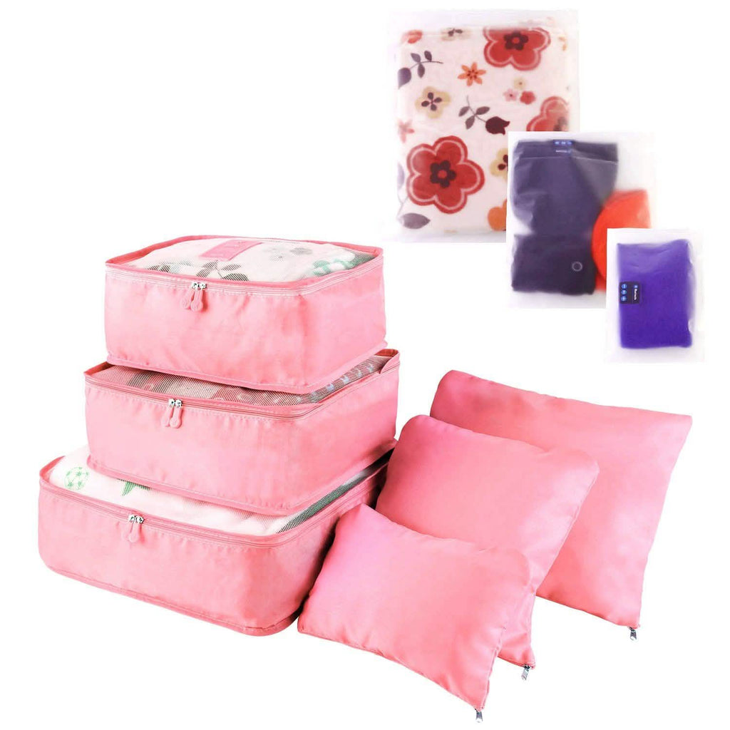 9-Piece: Clothes Storage Bags Water-Resistant Travel Luggage Organizer by DailySale