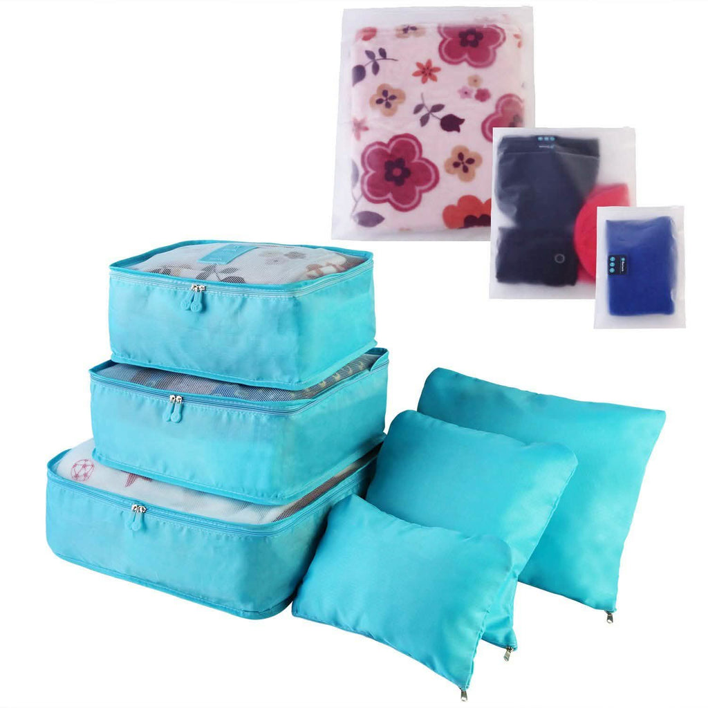 9-Piece: Clothes Storage Bags Water-Resistant Travel Luggage Organizer by DailySale