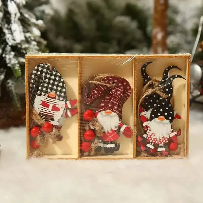 9-Pieces: Festive Christmas Wooden Hanging Box by DailySale