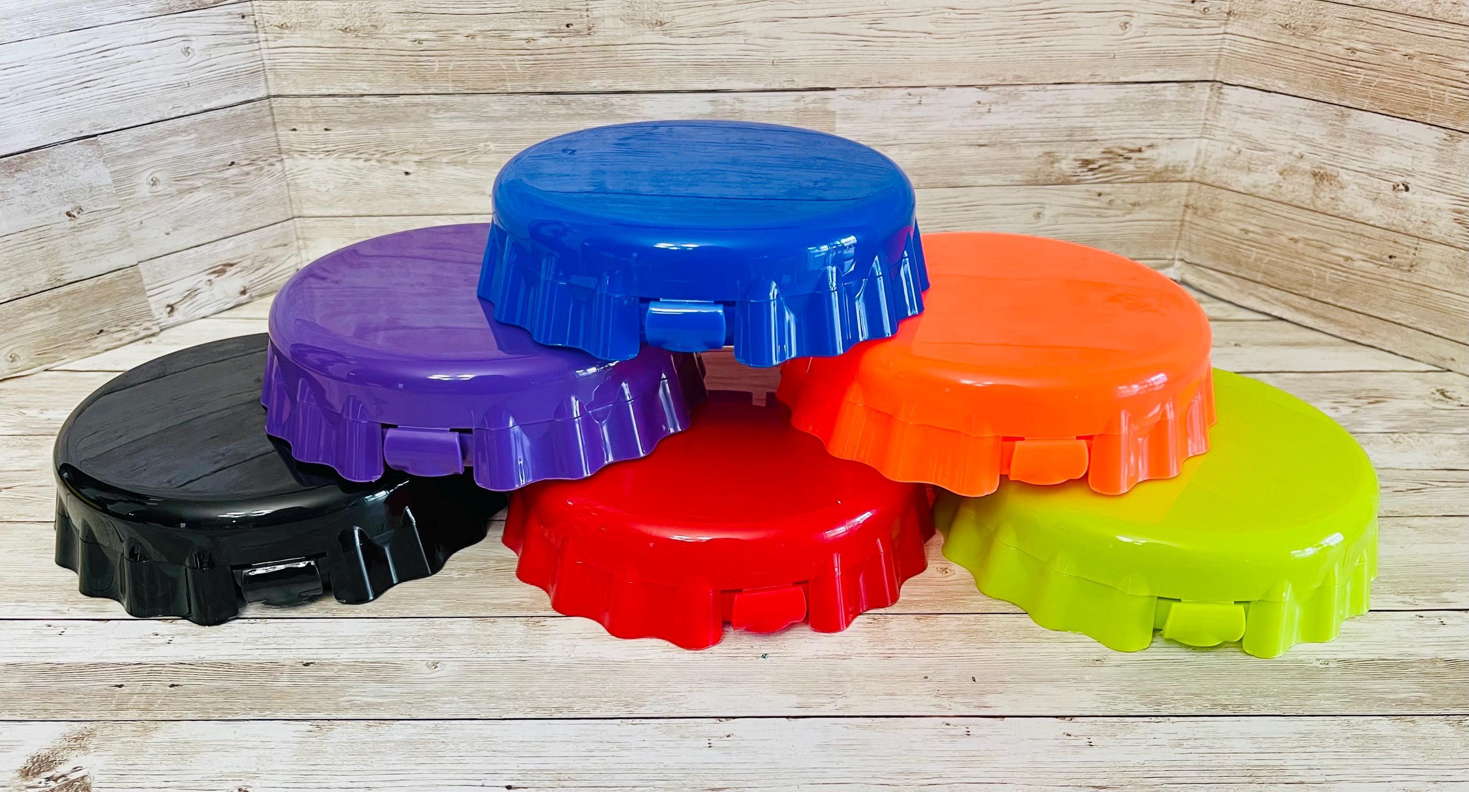 Ficheros Corcholatas para Loteria oh Guardar Monedas Cork Plastic Containers to Store Items by Chica Mexico