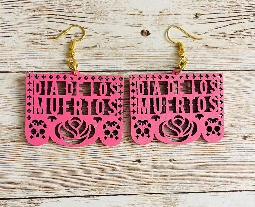 2x Day of the Dead Earrings 2 Pares de Aretes de Dia de Muerto by Chica Mexico