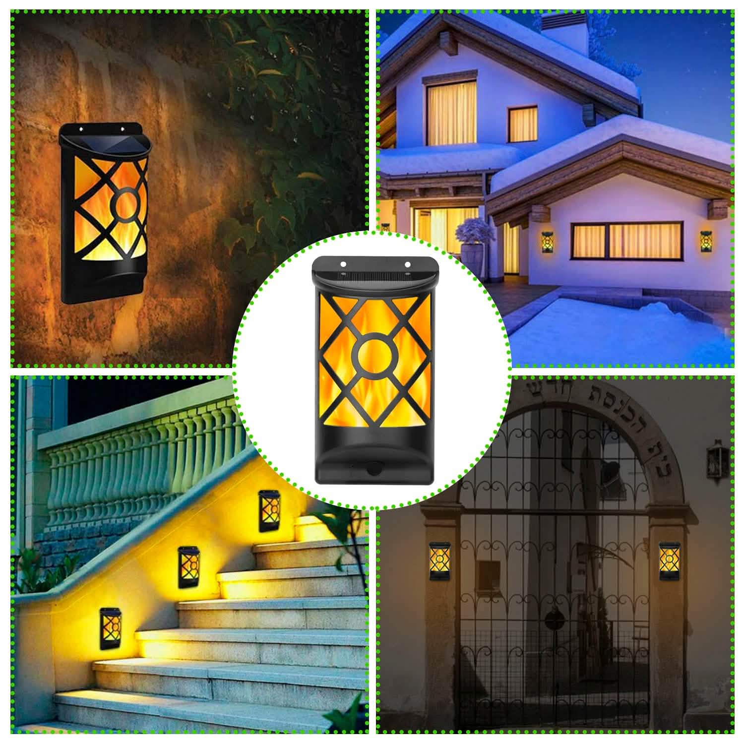 96 LEDs Waterproof Flame Solar Lights Outdoor by DailySale