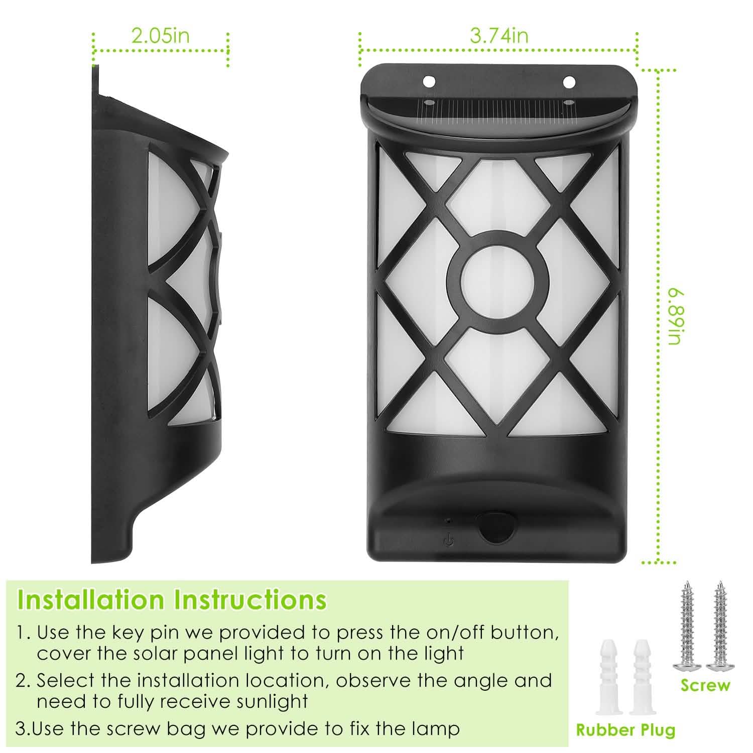 96 LEDs Waterproof Flame Solar Lights Outdoor by DailySale