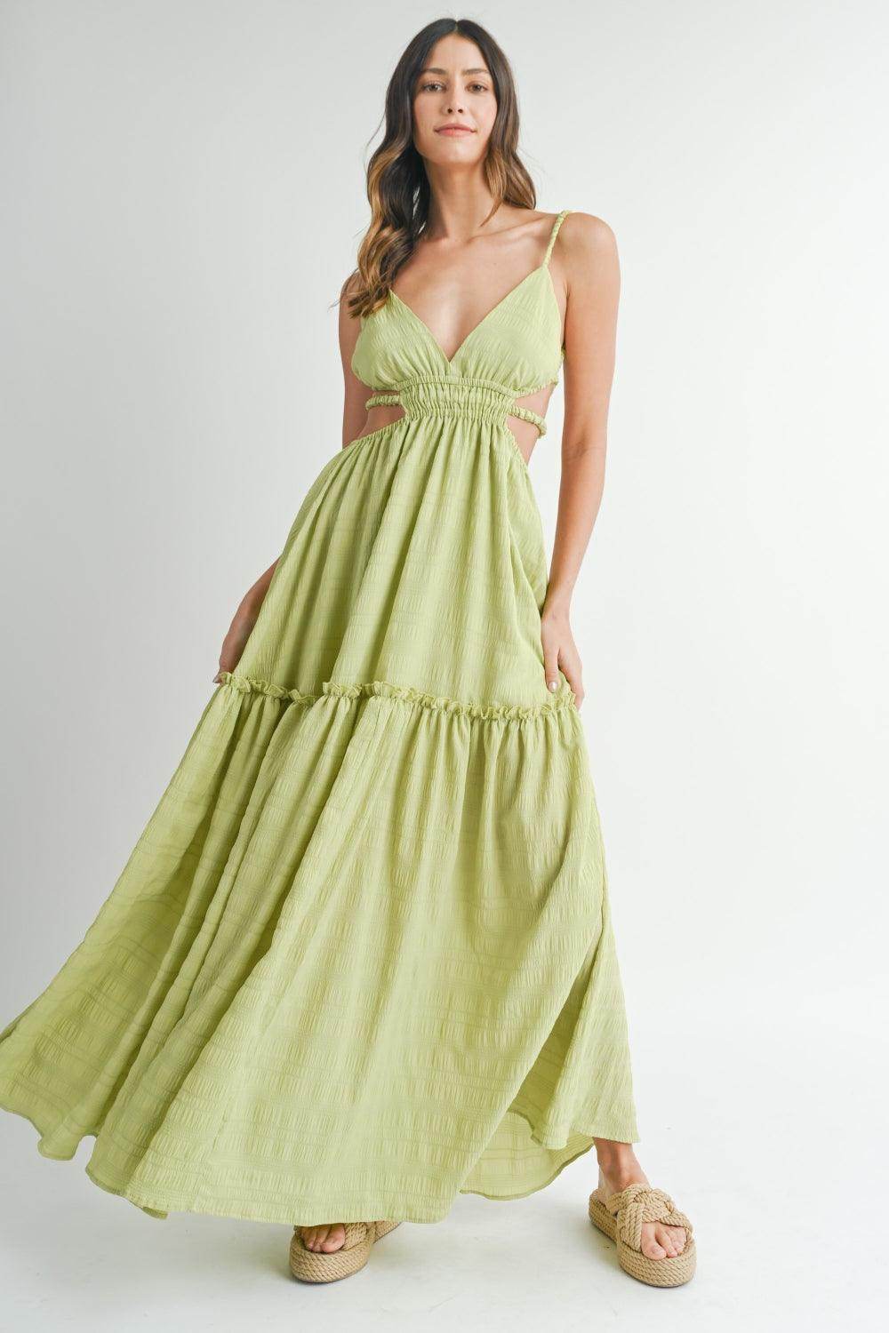 MABLE Cutout Waist Backless Maxi Dress for Special Events by Selvanelle