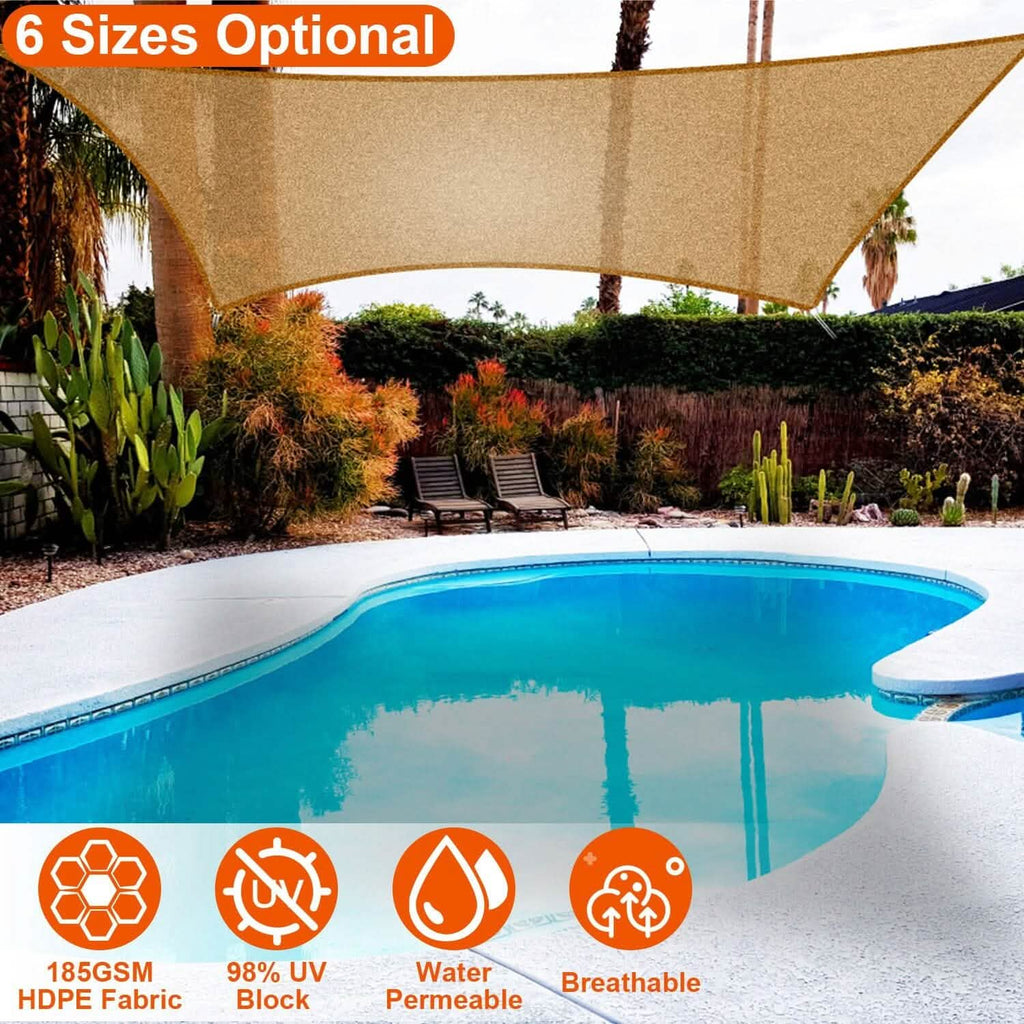 98% UV Block Awning Shelter Rectangle Shade Sails Top Canopy by DailySale