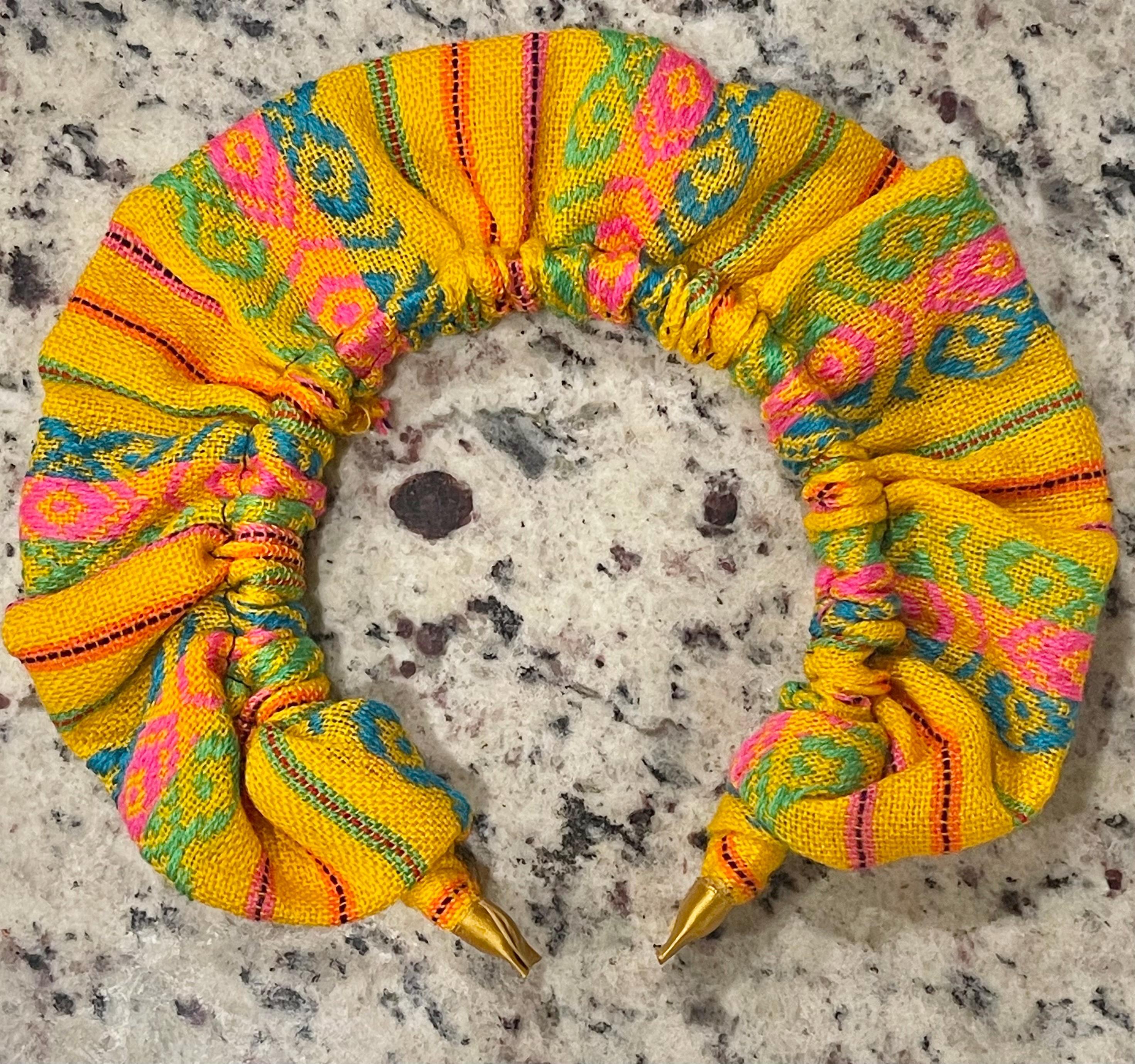2x Diademas Mexicana Artesanales Tela Cambaya 2x Mexican Sarape Headbands Cambaya Cloth by Chica Mexico