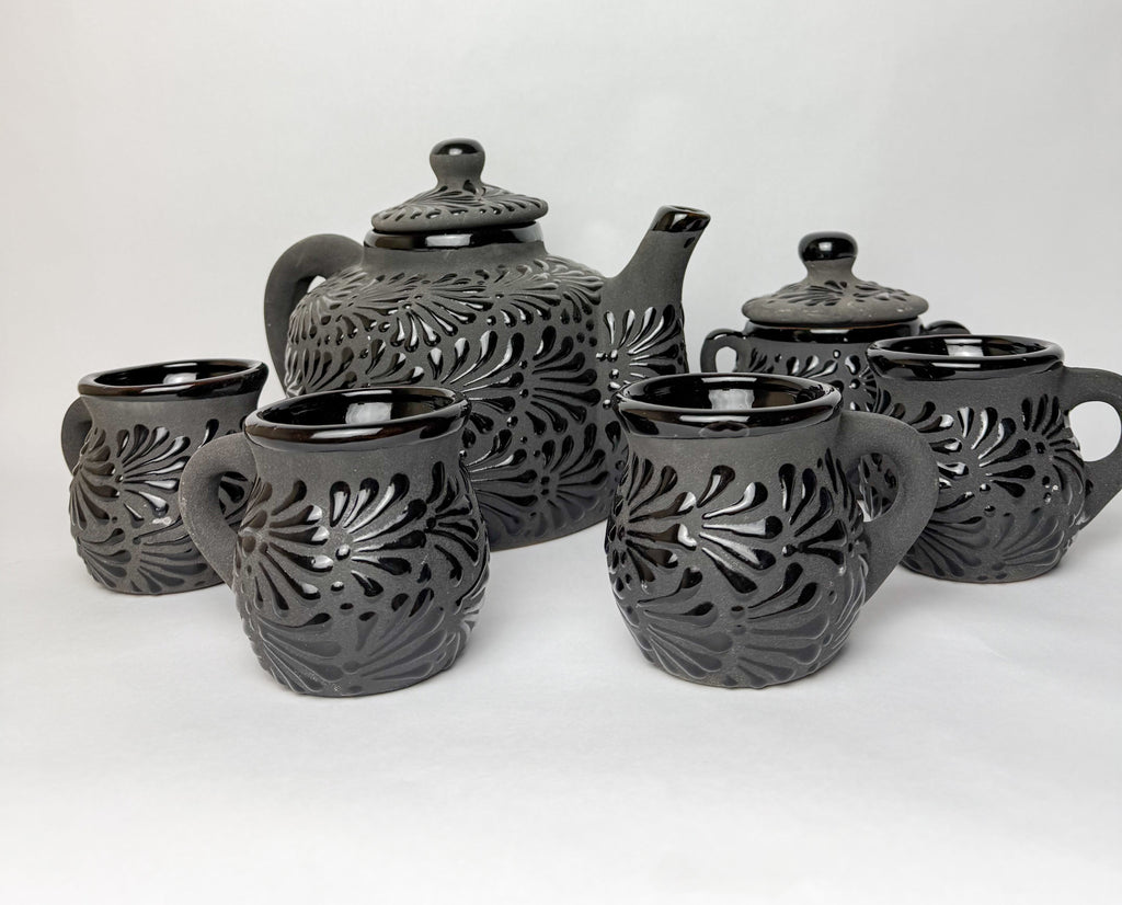 Mexican Talavera Style Tea Set 6pc - Juego de Te by TheMexHub