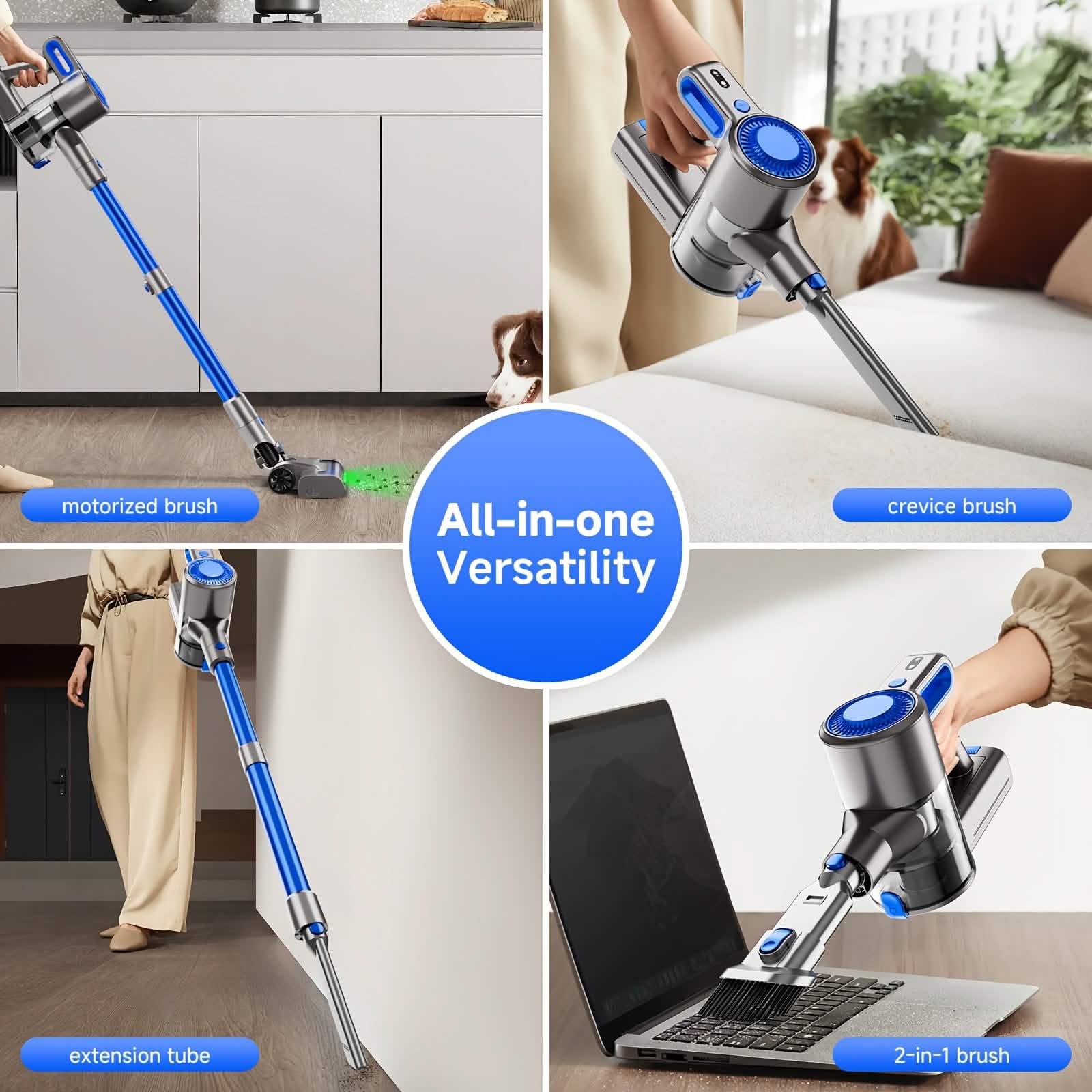 Cordless Vacuum Cleaner with LED Light & Removable Battery by DailySale