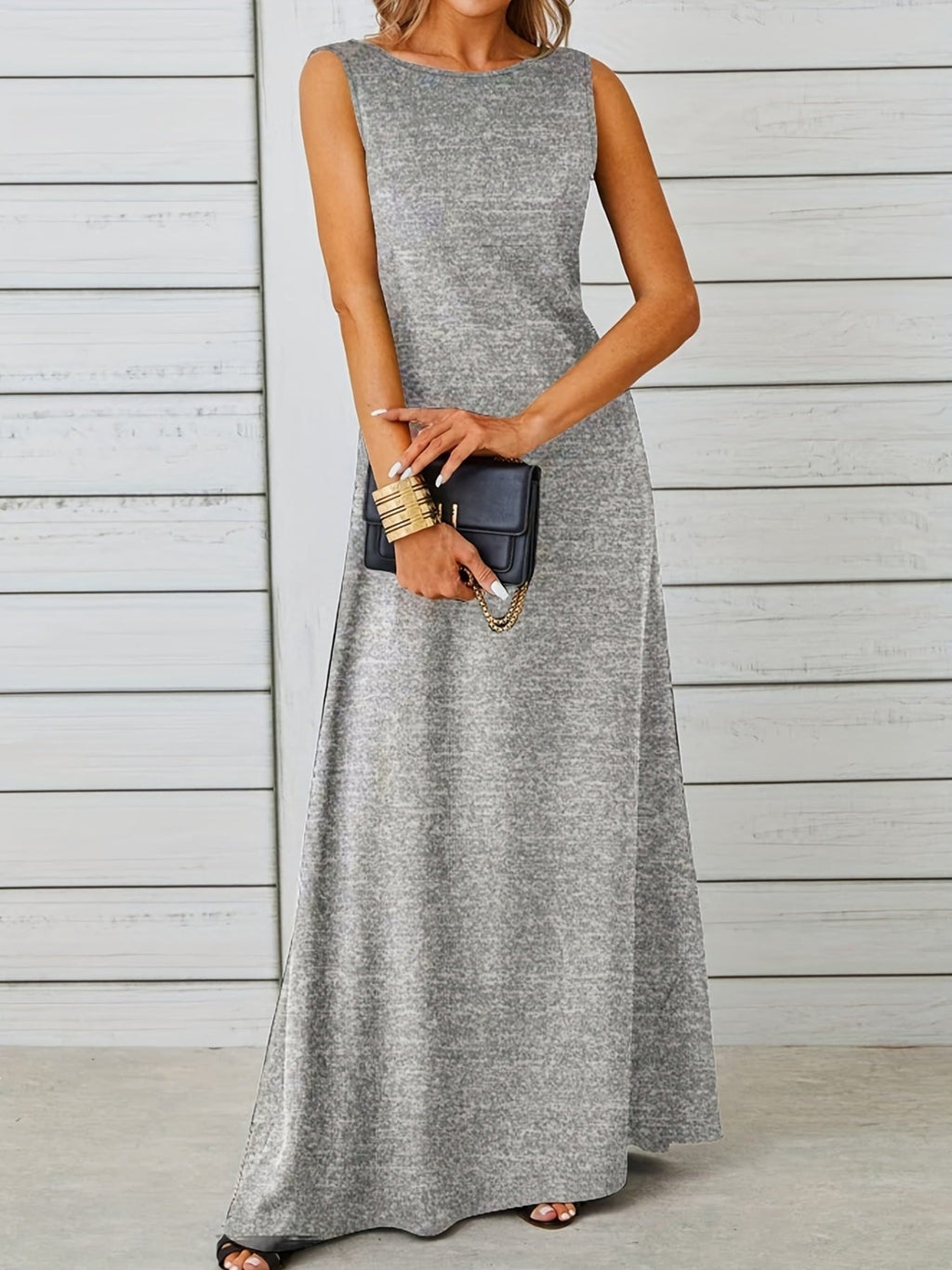 Sleeveless Flowy Maxi Dress by Shopiebay