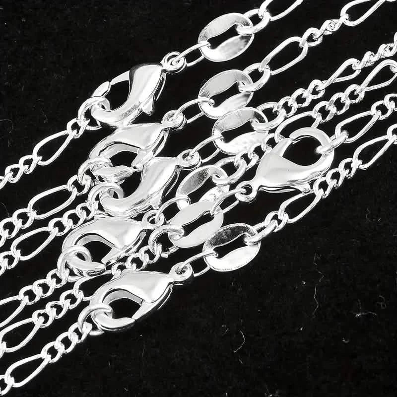 Exquisite Copper Necklace Chain, 16–30in Adjustable, 925 Silver Plated by DailySale