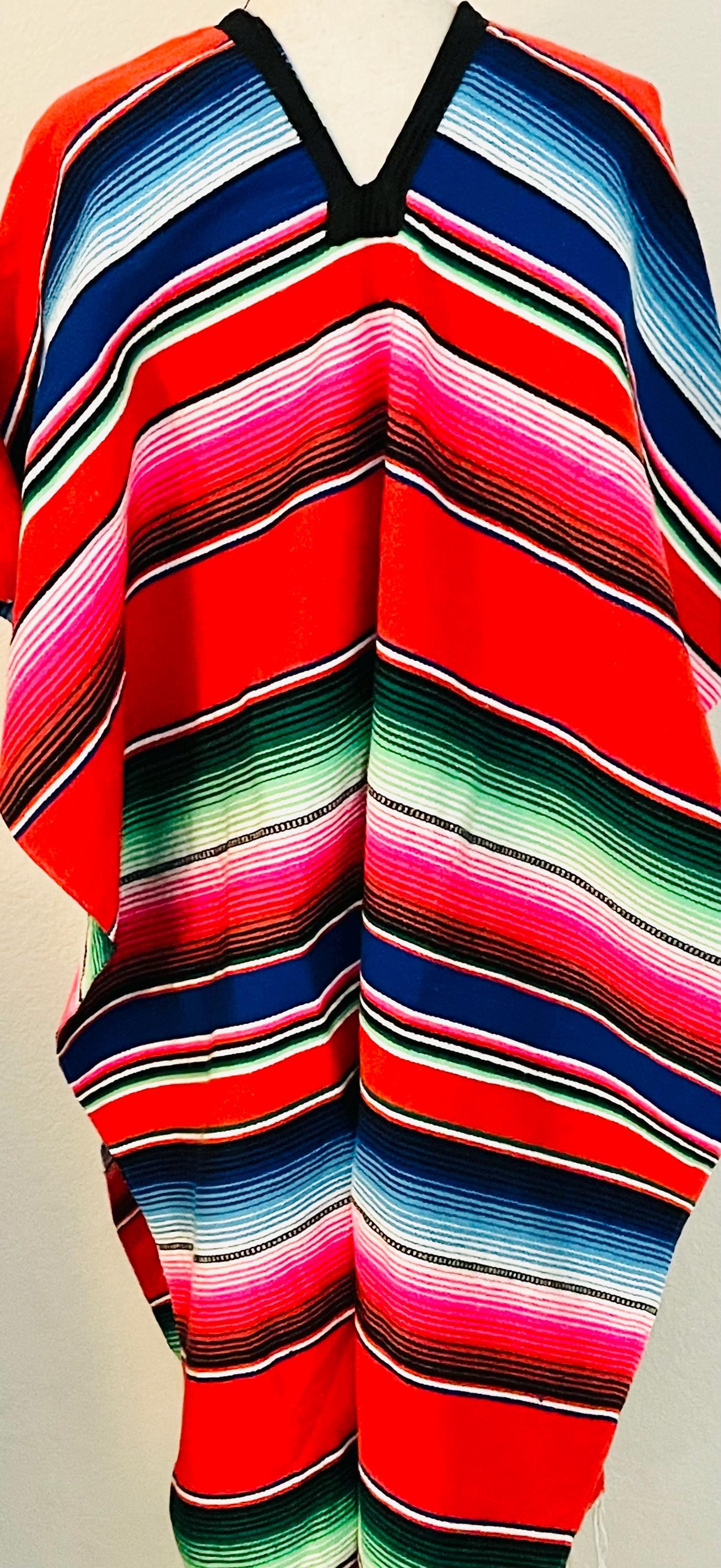 Adult Mexican Saltillo Poncho Sarape Poncho Sarape Saltillo Mexicano by Chica Mexico