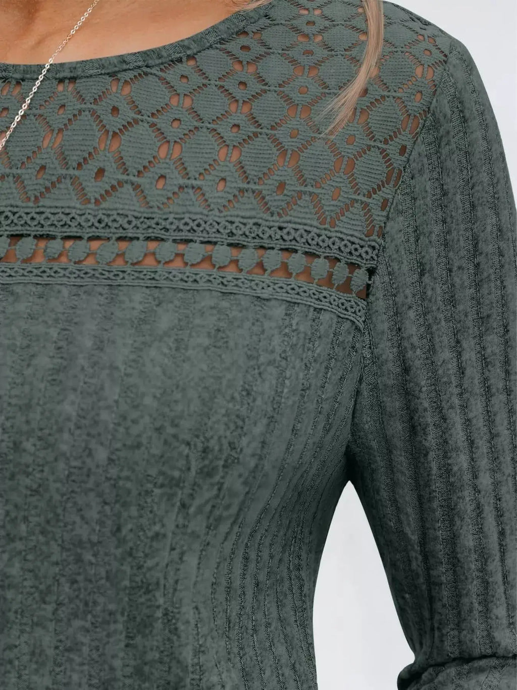 Ribbed Long Sleeve T Shirt