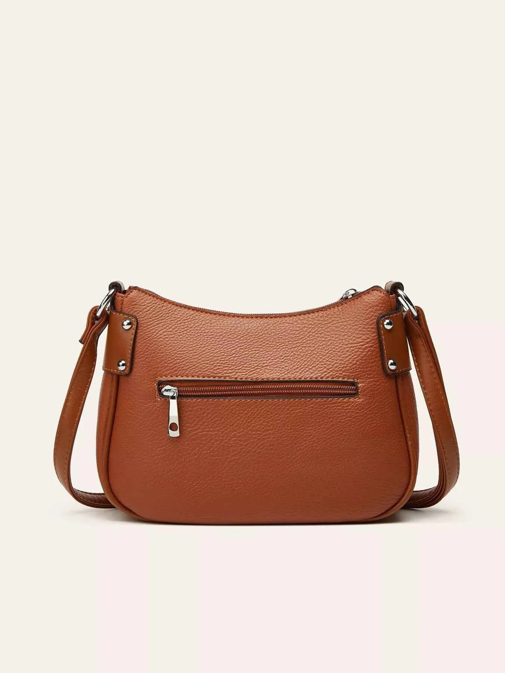 Tassel Decor PU Leather Crossbody Bag