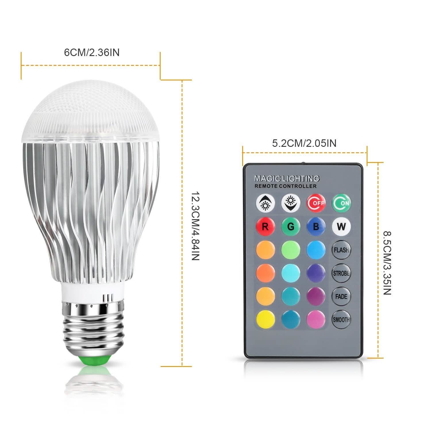 9W LED Light Bulb E27 RGB Lamp by DailySale