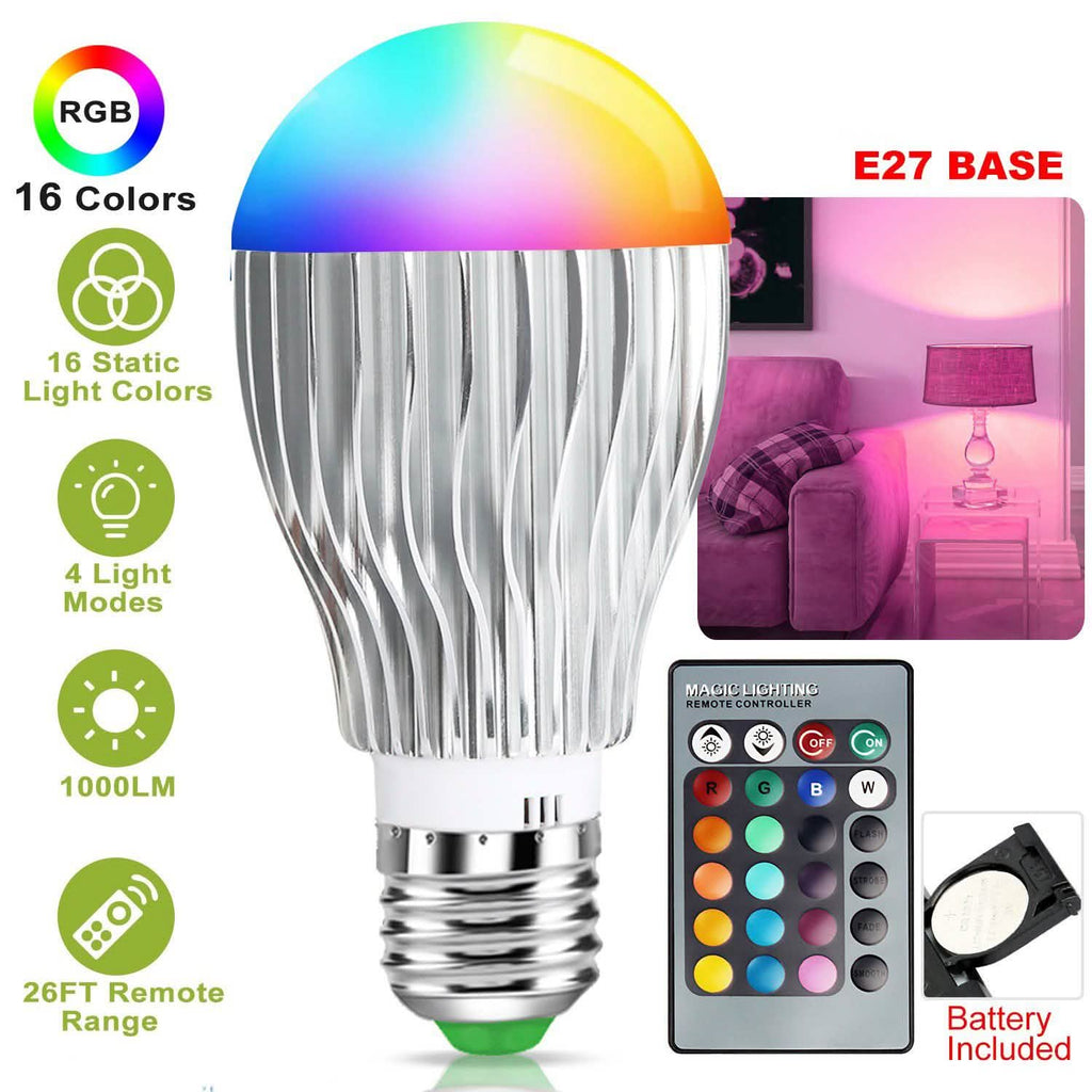 9W LED Light Bulb E27 RGB Lamp by DailySale