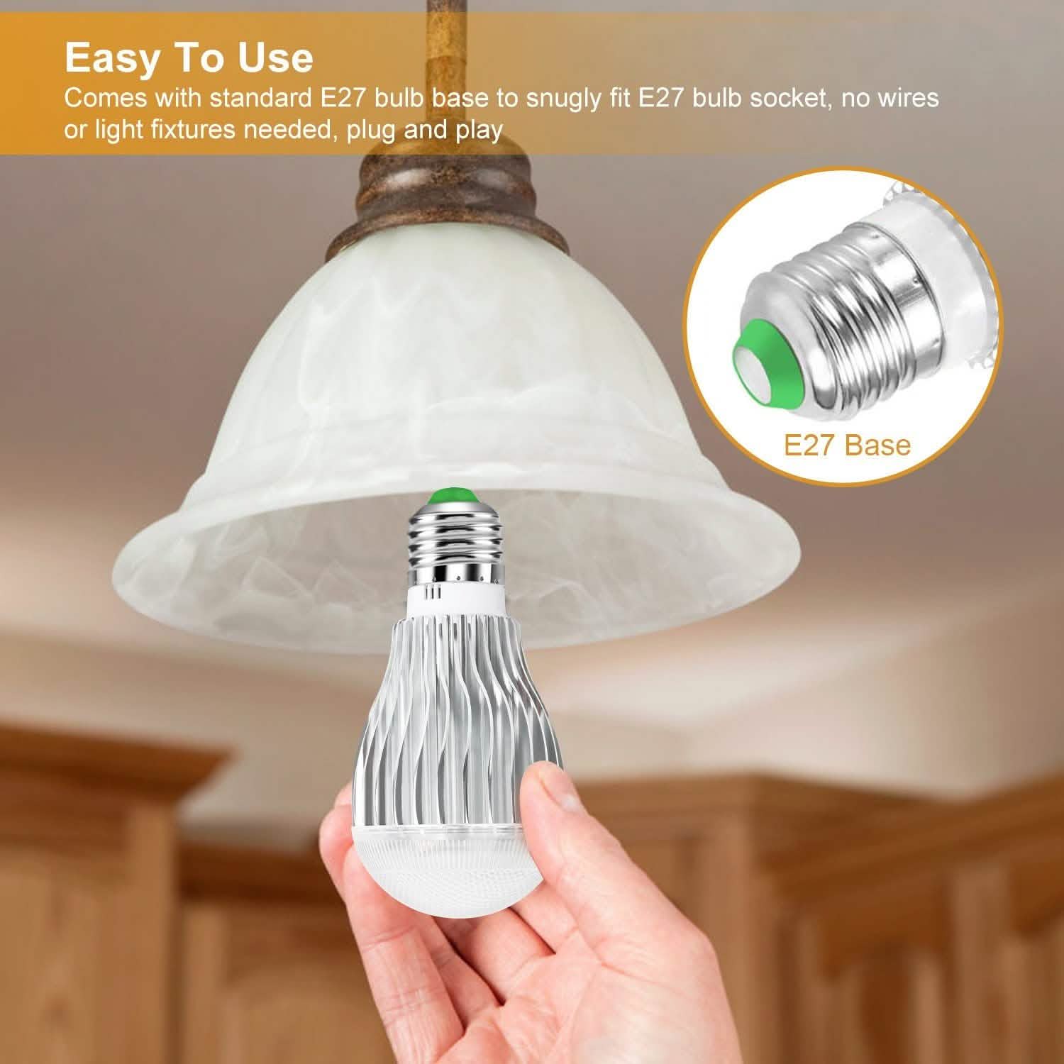 9W LED Light Bulb E27 RGB Lamp by DailySale