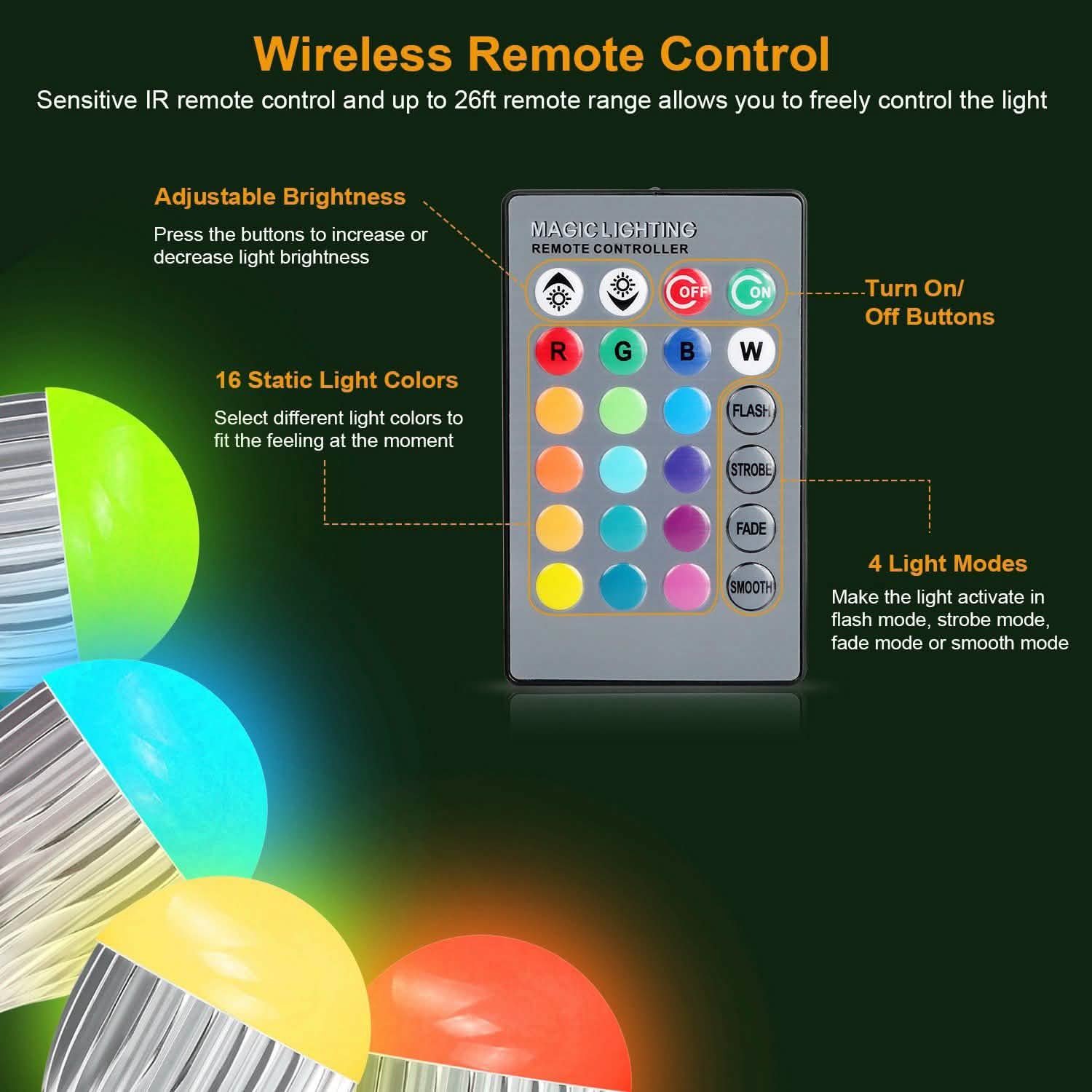 9W LED Light Bulb E27 RGB Lamp by DailySale