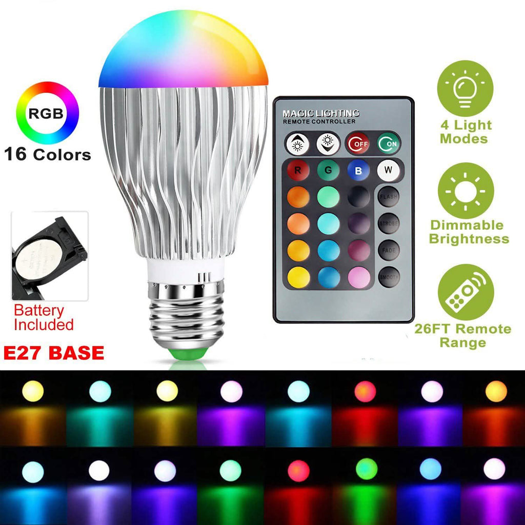 9W LED Light Bulb E27 RGB Lamp by DailySale