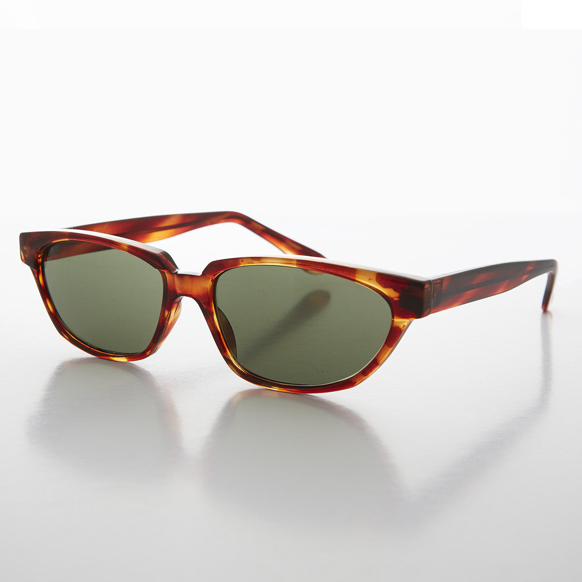 Rectangular Horn Rim Unisex Vintage Sunglass - Abbot