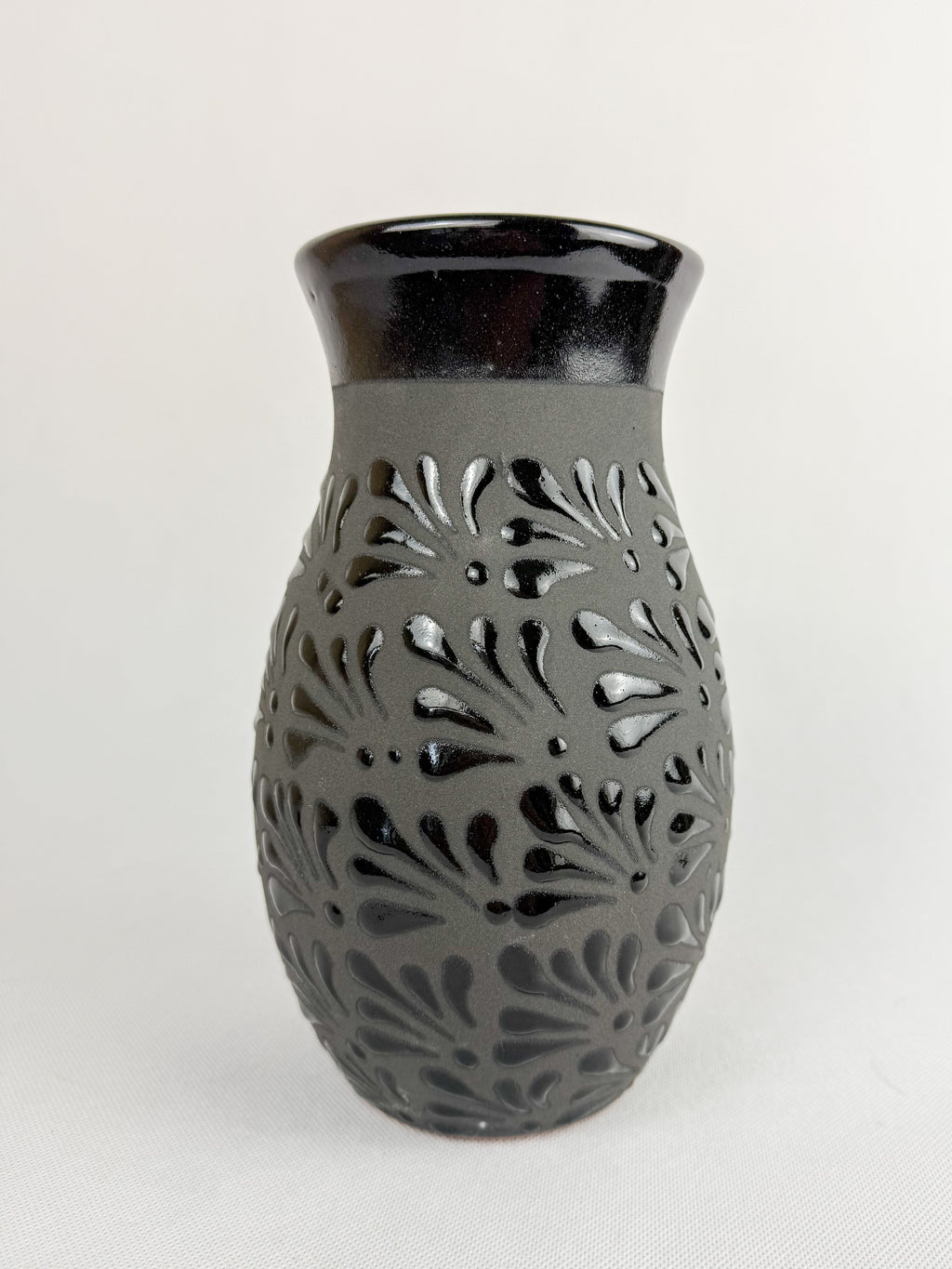 Talavera Style Flower Vase 9 Inch - Engobe Florero by TheMexHub