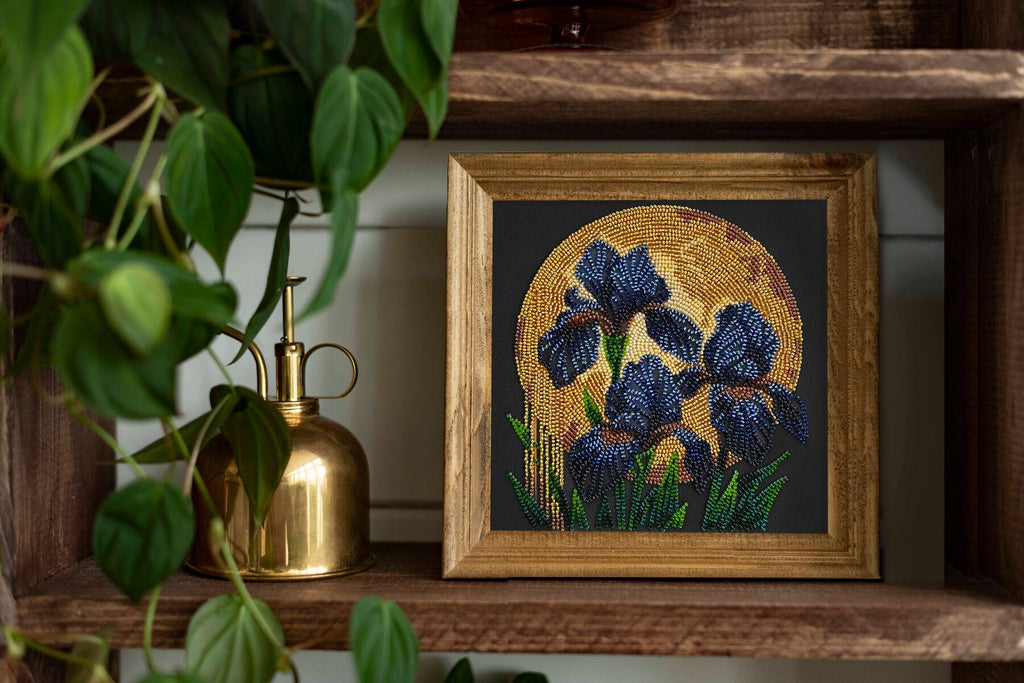 Mid-sized bead embroidery kit - Dancing in golden light - Goddess Imports Marketplace