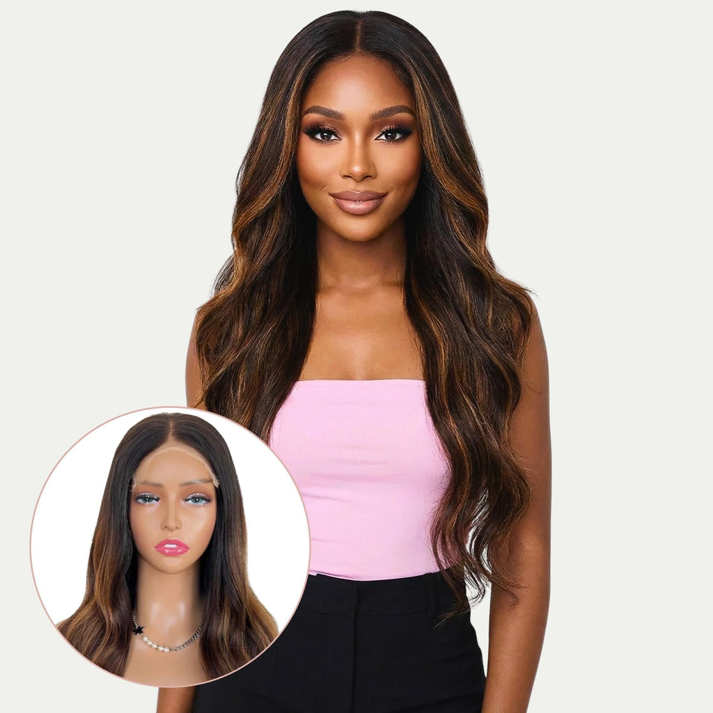 Raw Ava Glueless 5x5 HD Lace Professionally Colored 100% Human Hair Closure Wig by Private Label