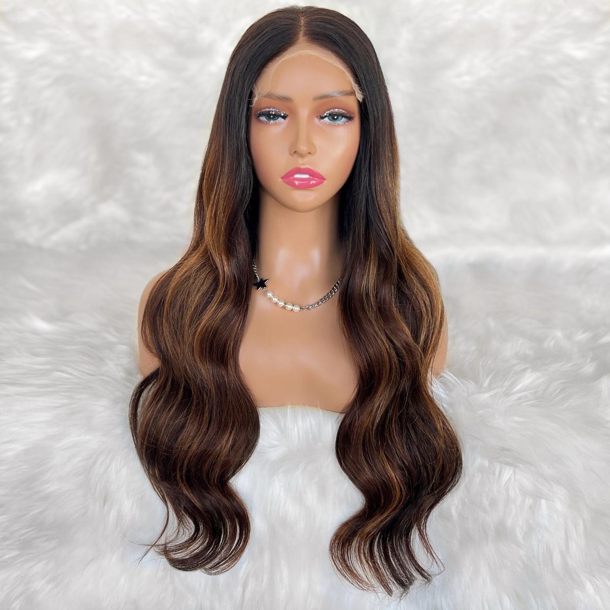 Raw Ava Glueless 5x5 HD Lace Professionally Colored 100% Human Hair Closure Wig by Private Label