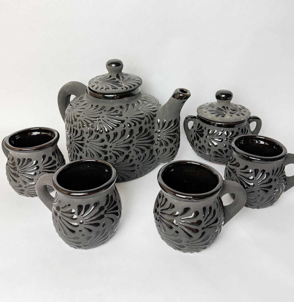 Mexican Talavera Style Tea Set 6pc - Juego de Te by TheMexHub