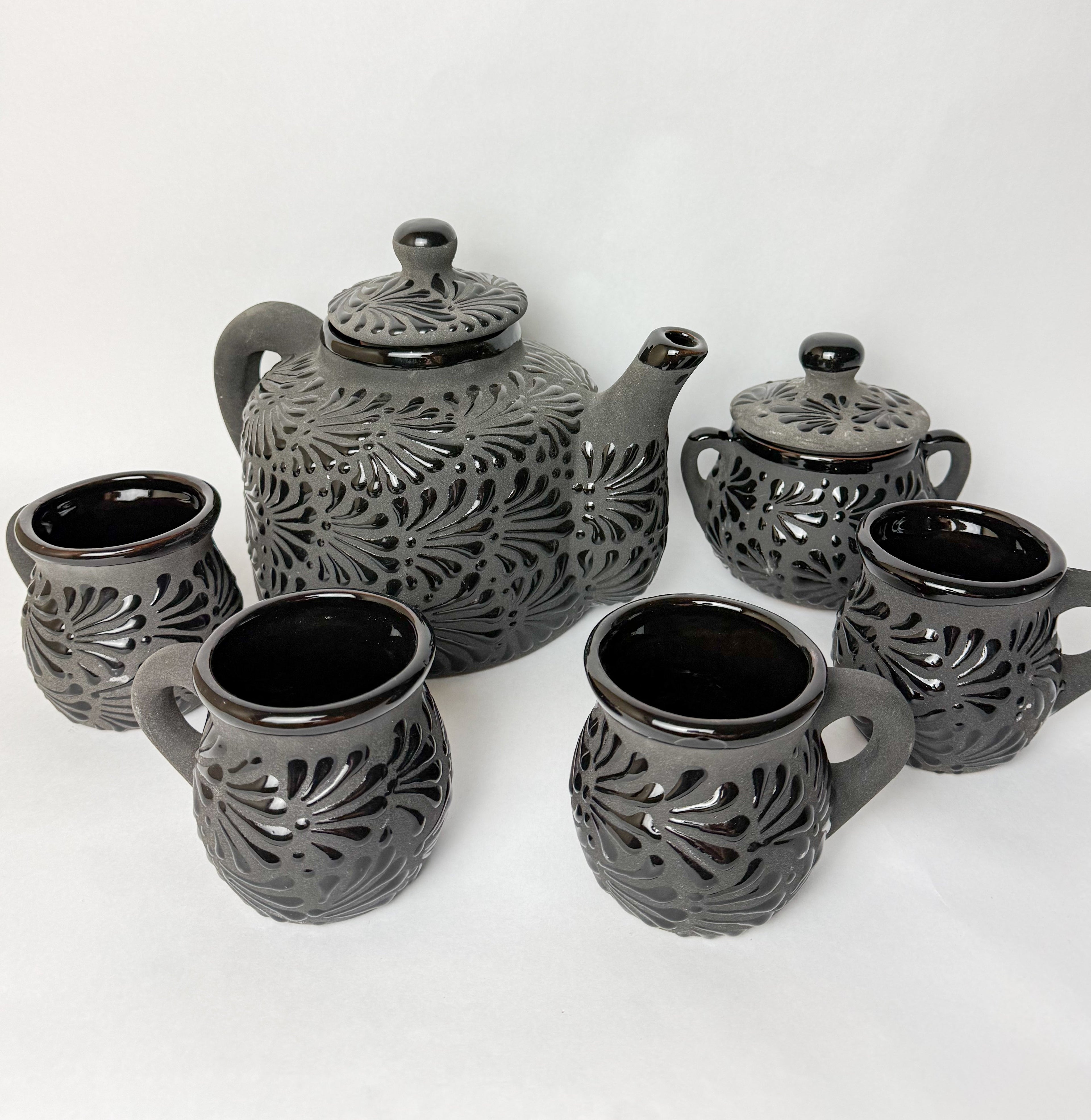 Mexican Talavera Style Tea Set 6pc - Juego de Te by TheMexHub
