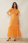 Bohera Miralee Golden Tiered Maxi Dress