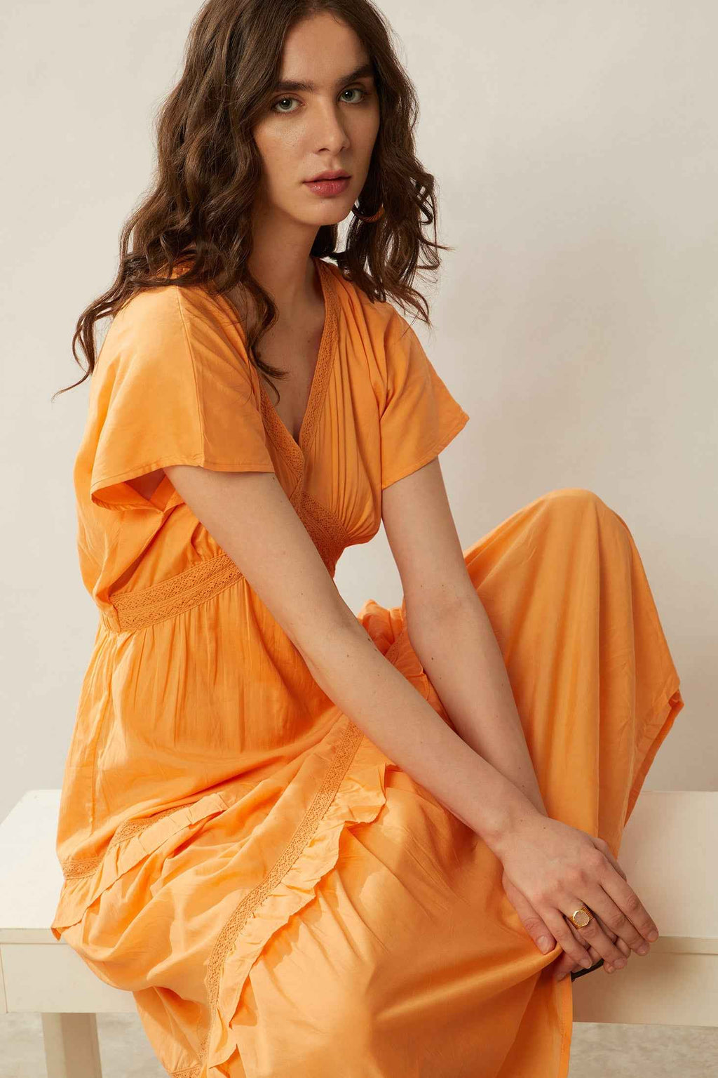 Bohera Miralee Golden Tiered Maxi Dress