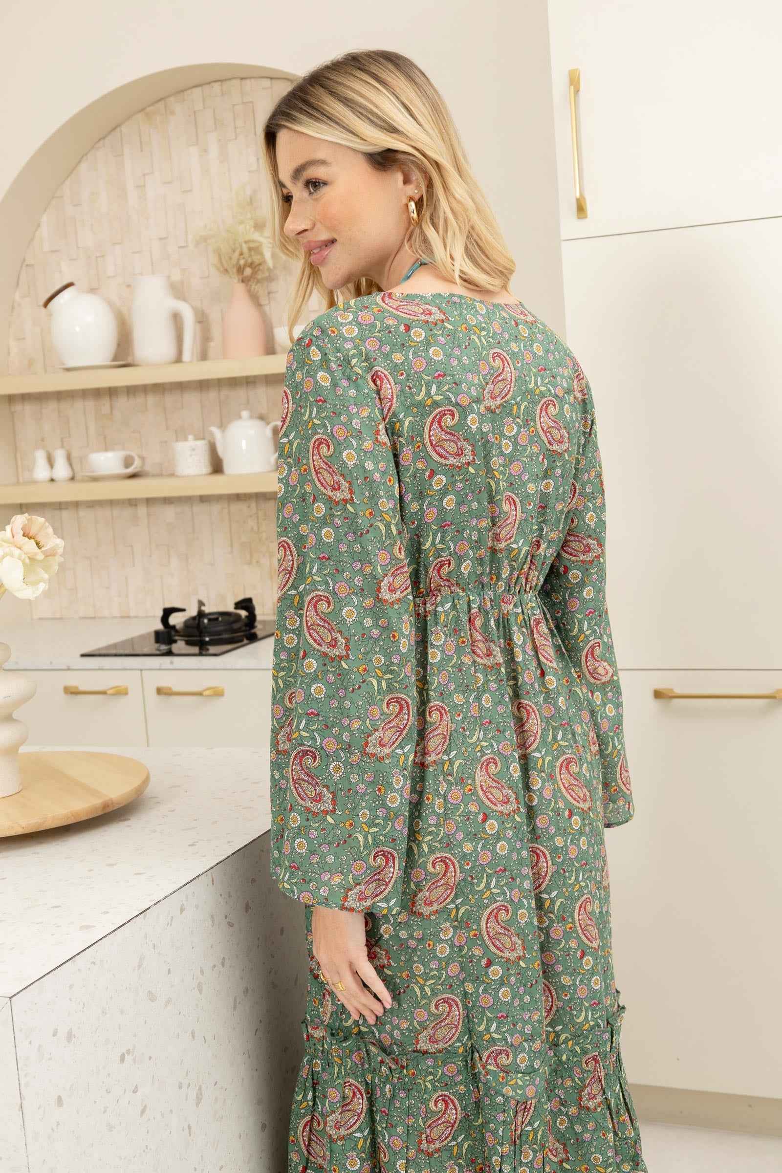 Bohera Yevennia Wrap Over Long Dress