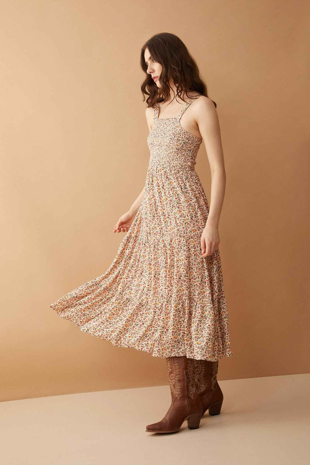 Bohera Juleebee Smocking Dress in White