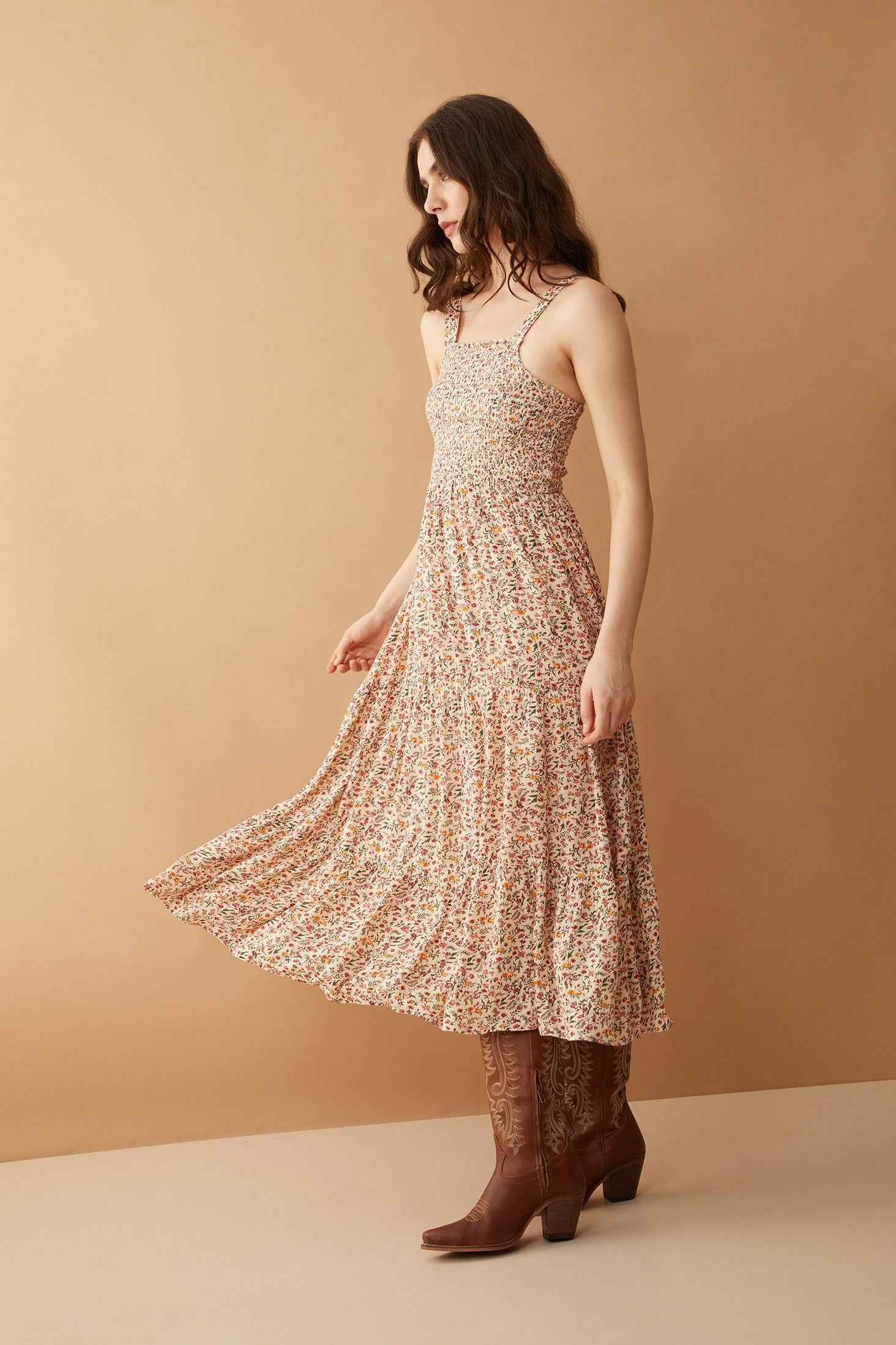 Bohera Juleebee Smocking Dress in White