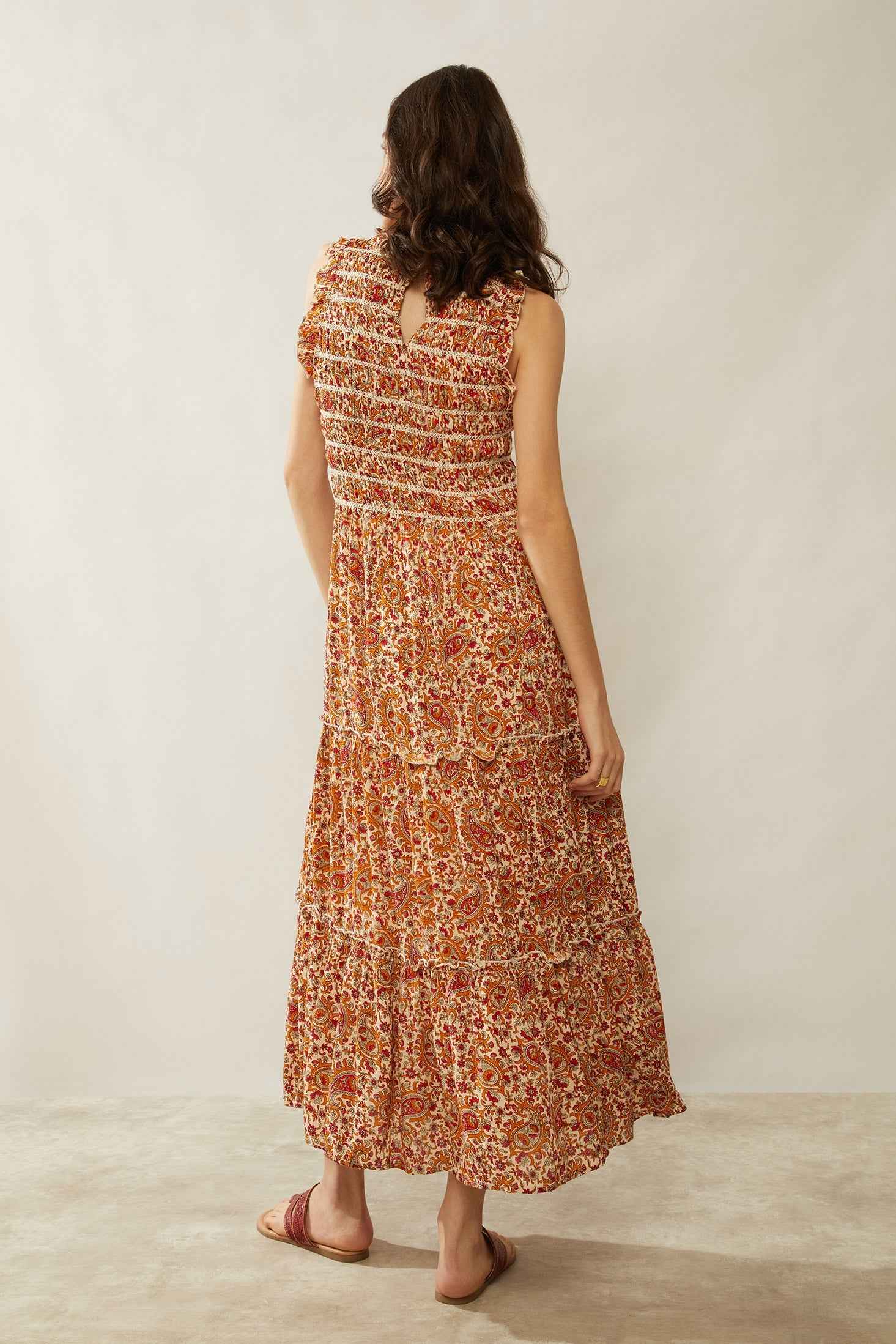Bohera Nikki Reyn Paisley Ruffle Dress