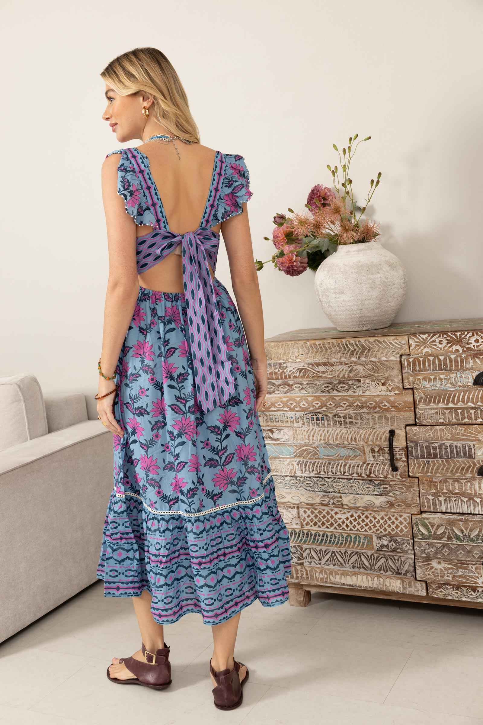 Bohera Rachel DeAnne Tie-Back Dress