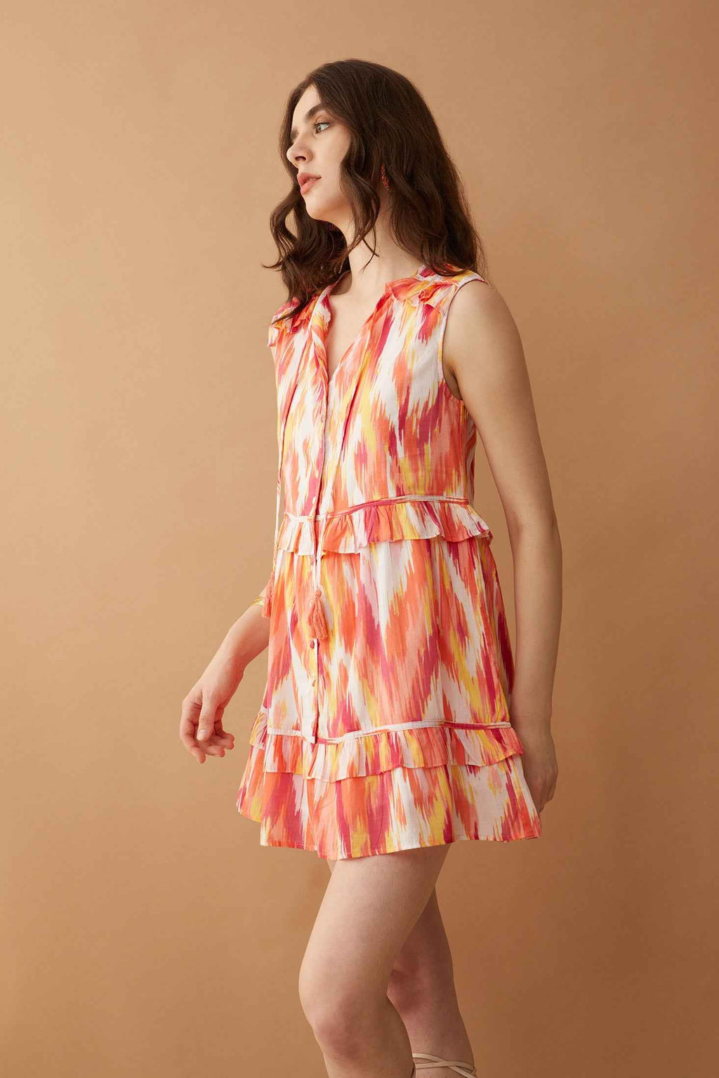 Bohera  Color Delight Sleeveless Tiered Dress