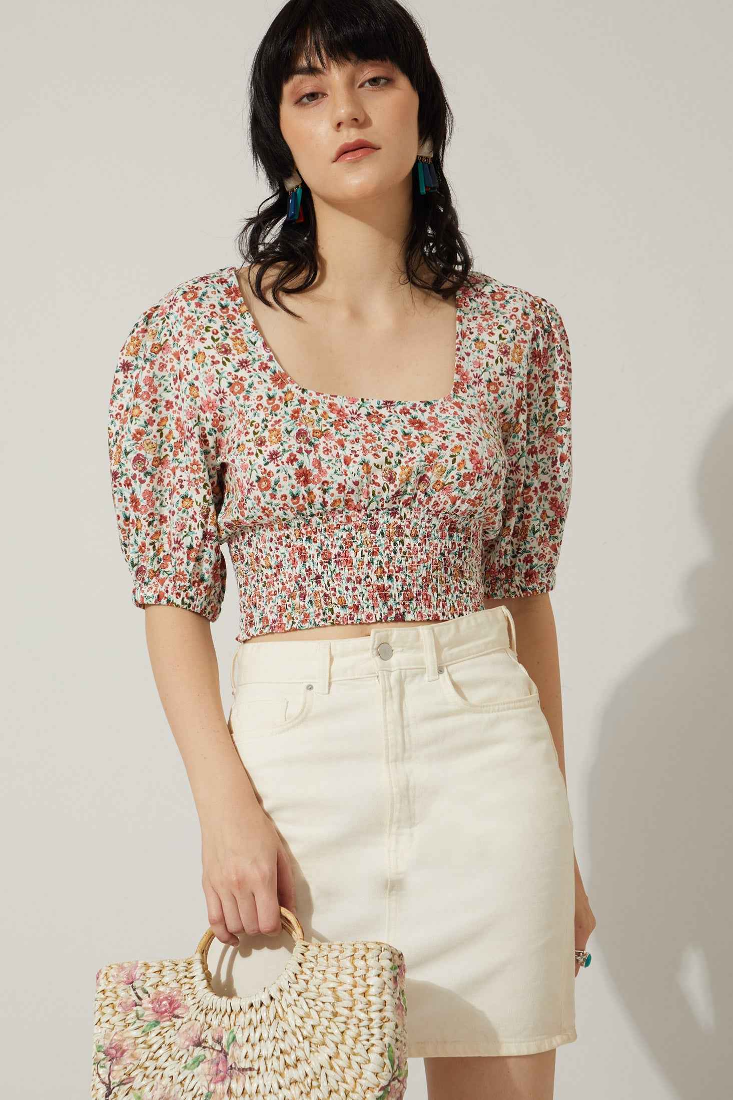 Bohera Juleebee Short Waist Floral Top