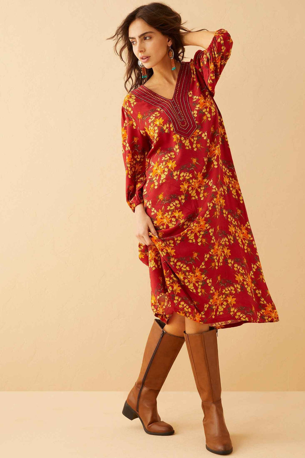 Chloe's Love Embroidered Sleeved Sundress