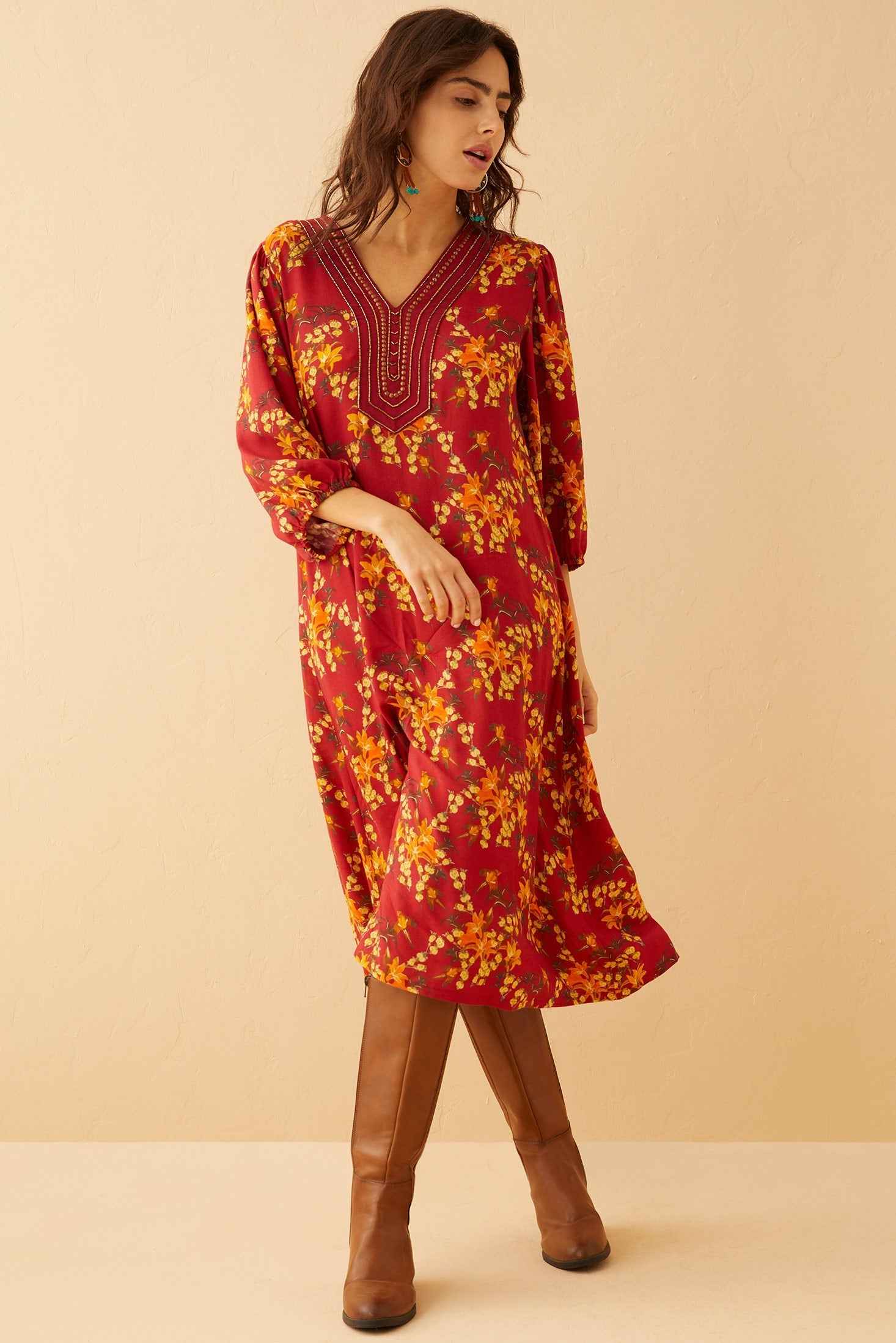 Chloe's Love Embroidered Sleeved Sundress