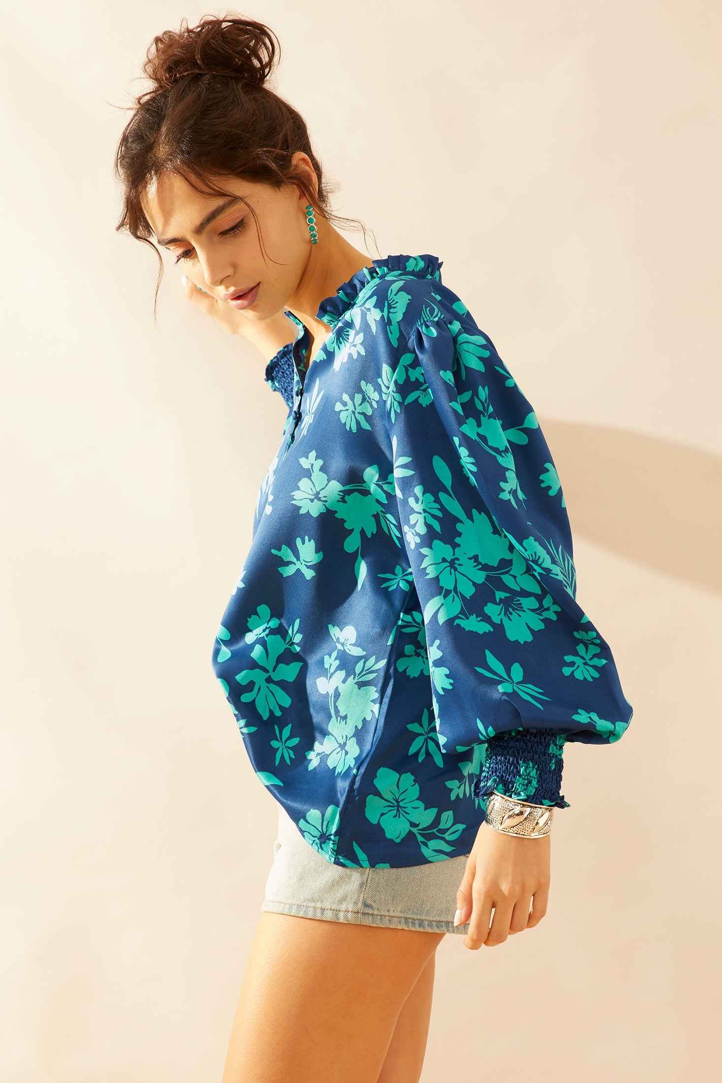 Thea Rae Top in Blue