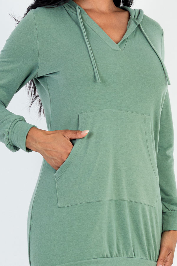 French Terry Hoodie Dress (CAPELLA) - Goddess Imports Marketplace
