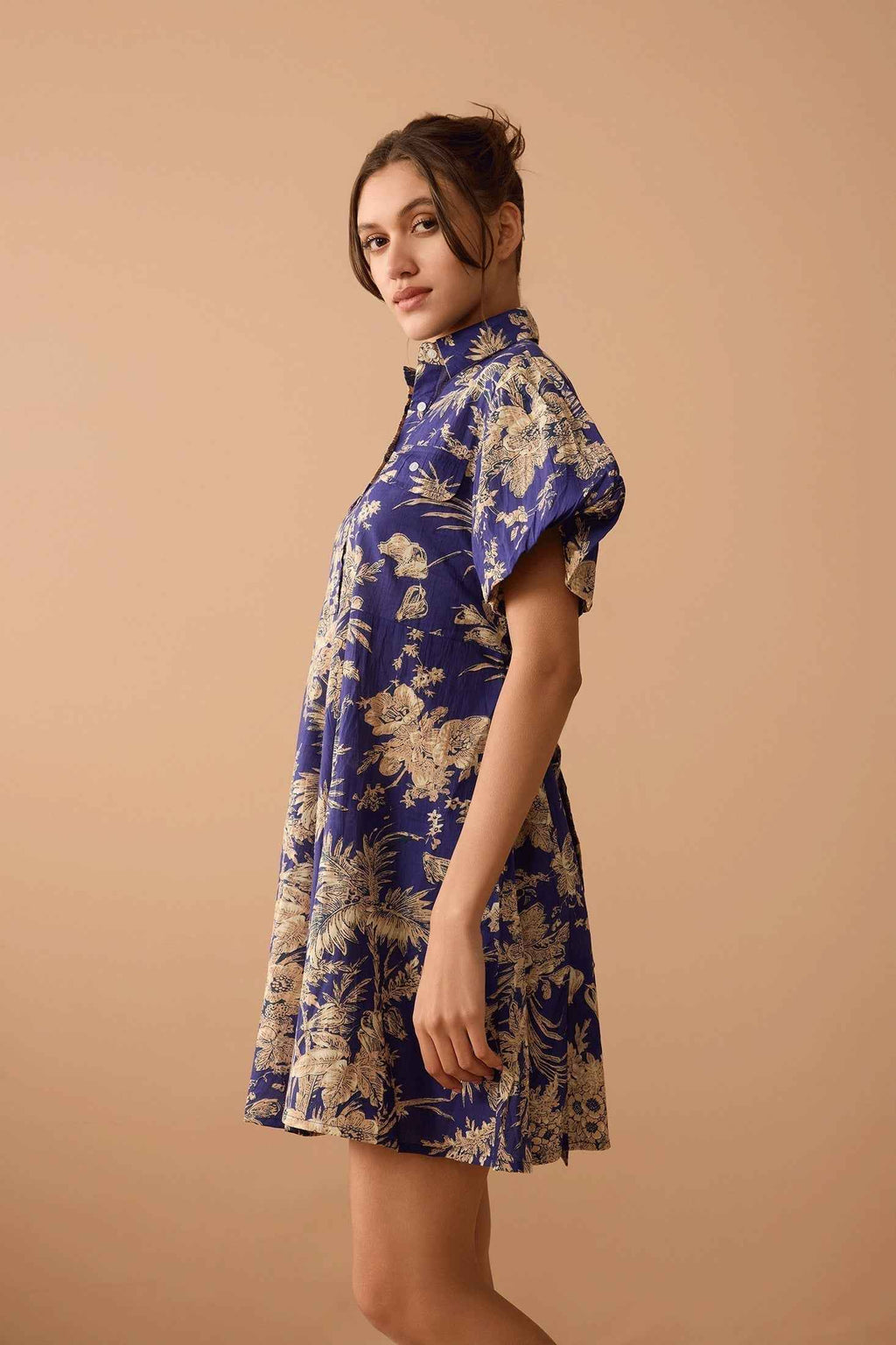 Midnight's Garden Dress In Blue