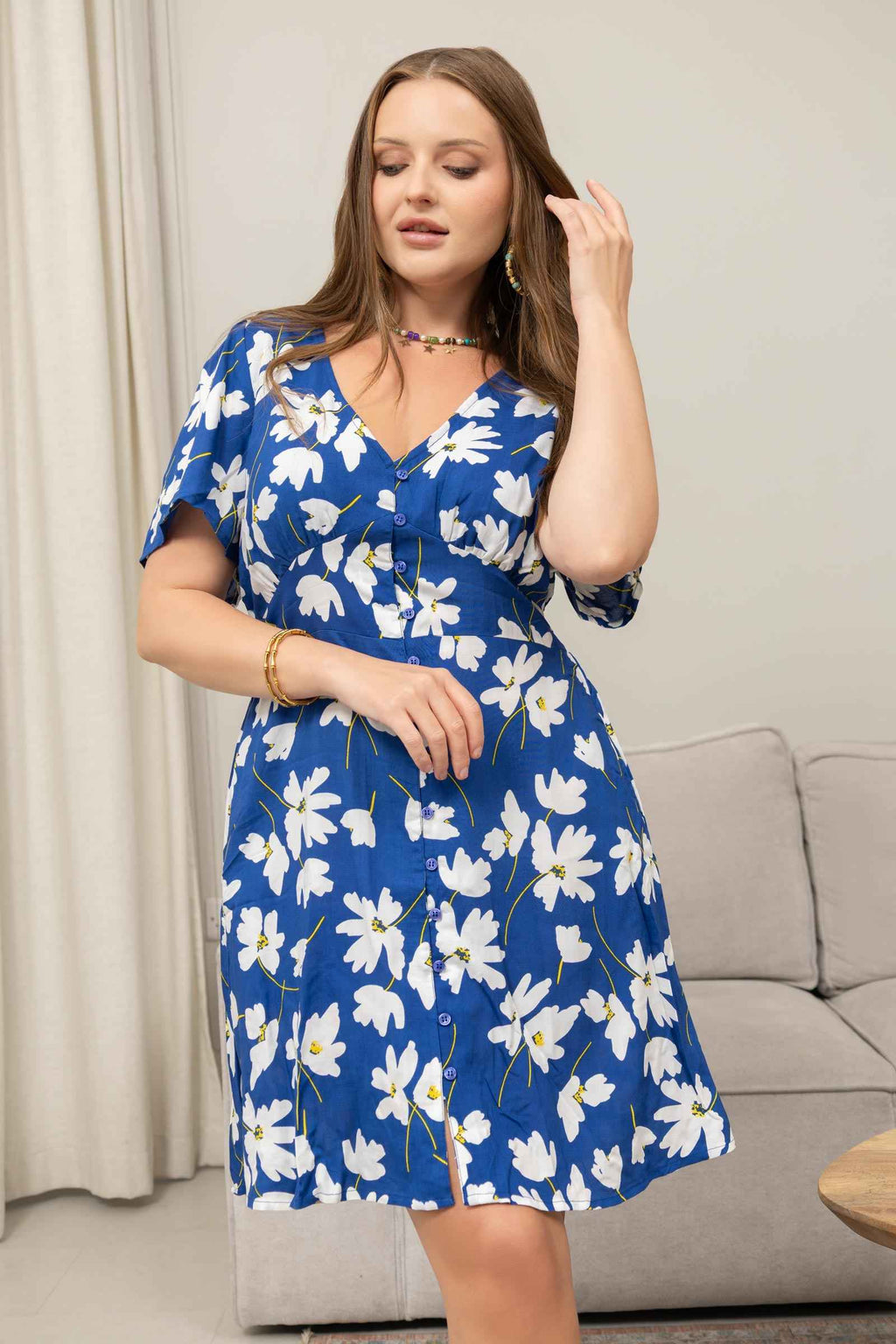 Sophia's Garden Dress In Blue