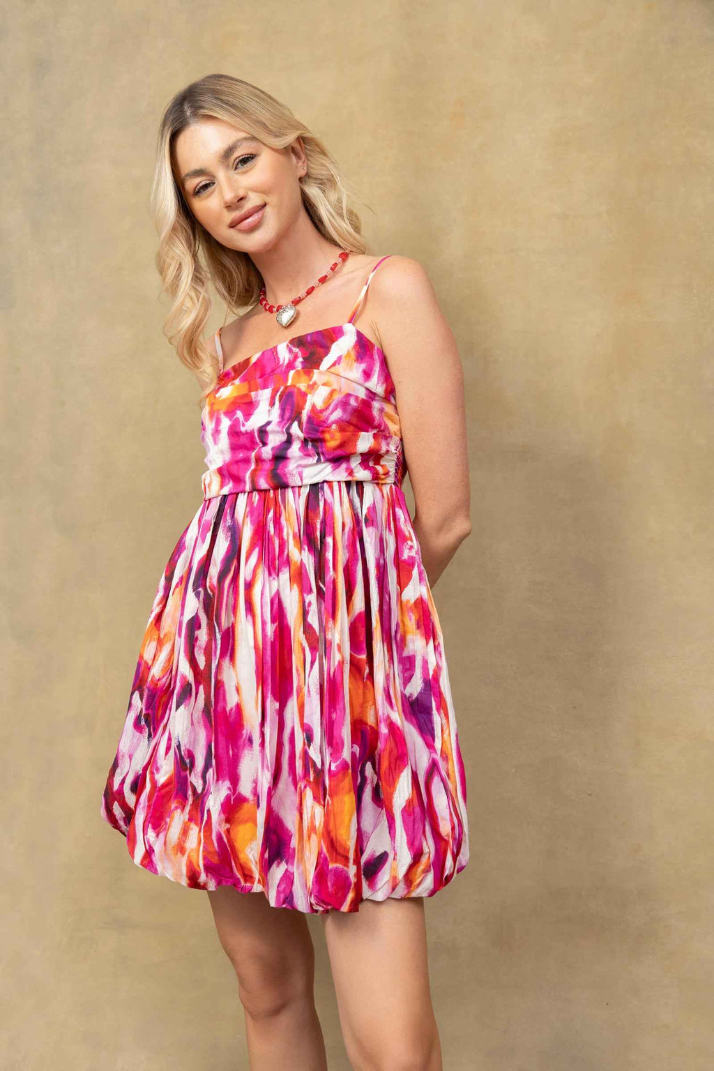 Stephanie's Lane Dress In Pink White