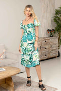 Andrea's Adventure Empire Waist Dress In Turquoise