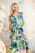 Leah's Oasis Dress In Multicolor