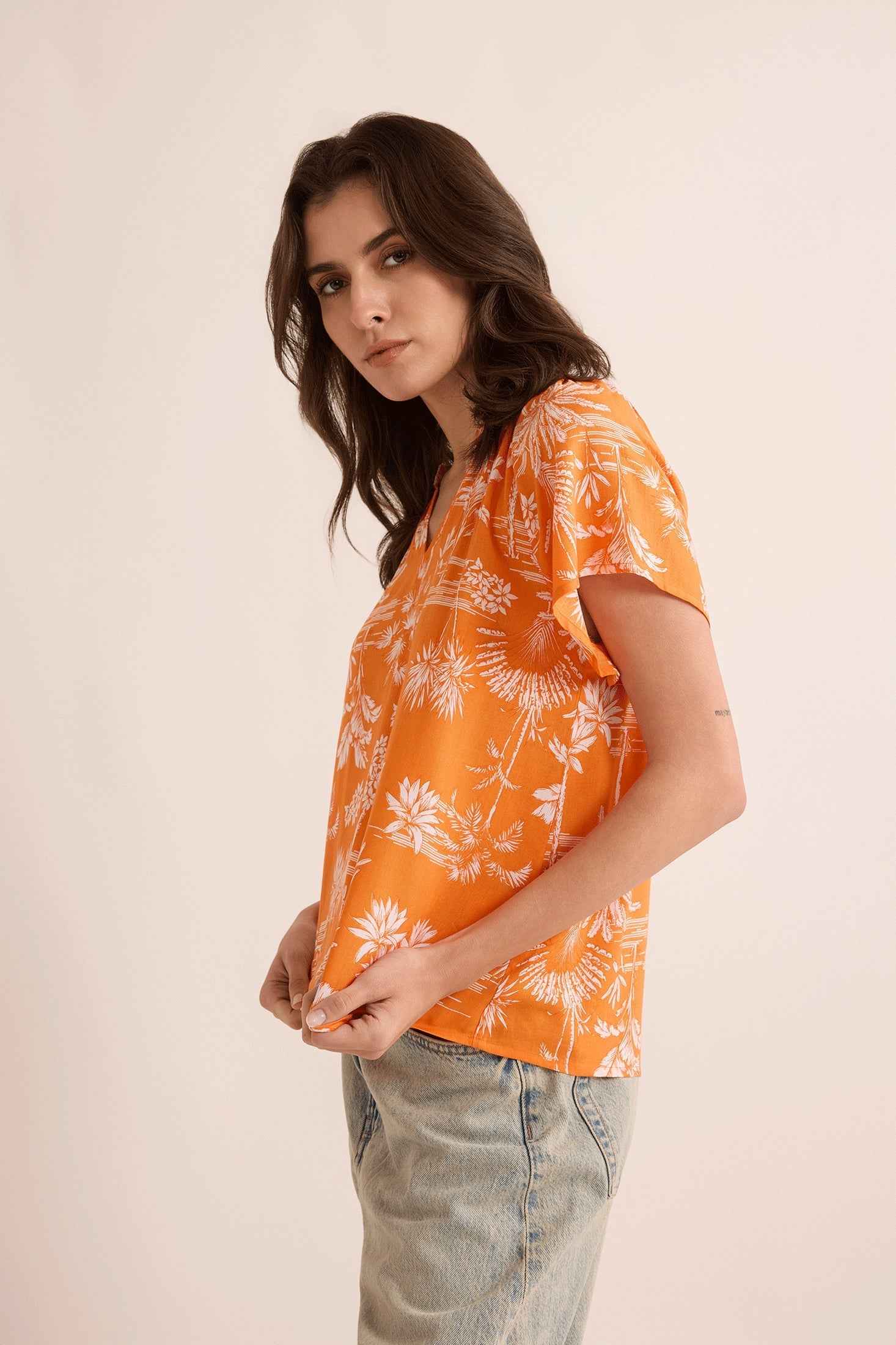 Rebecca's Repose Top In Orange