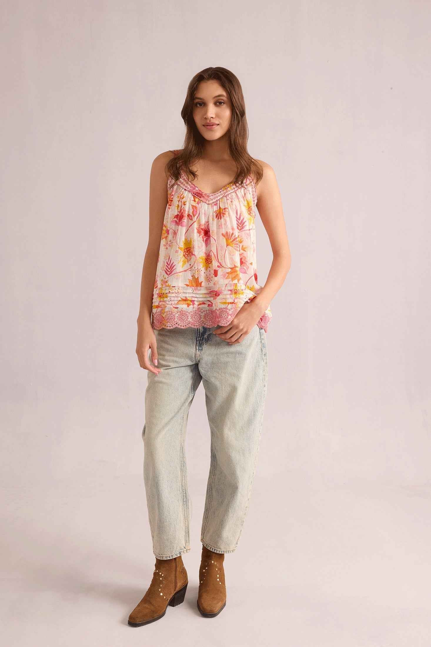 Caroline's Carefree Top In Pink