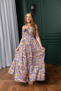 Jocelyn Joy Floral Dress In Purple